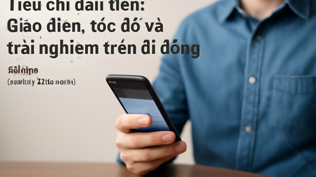 Minh họa: Tiêu chí đầu tiên: Giao diện, tốc độ và trải nghiệm trên di động